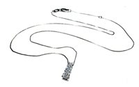 Collier Femme INVISIBLE SETTING in Or blanc Diamante TRILOGY I.SETTING CT 0.12